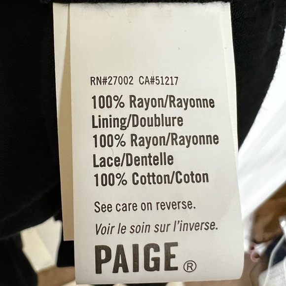 Paige Odelise Clip Dot V-Neck Long Sleeve Black Dress - Size Medium, NWT - Picture 12 of 16